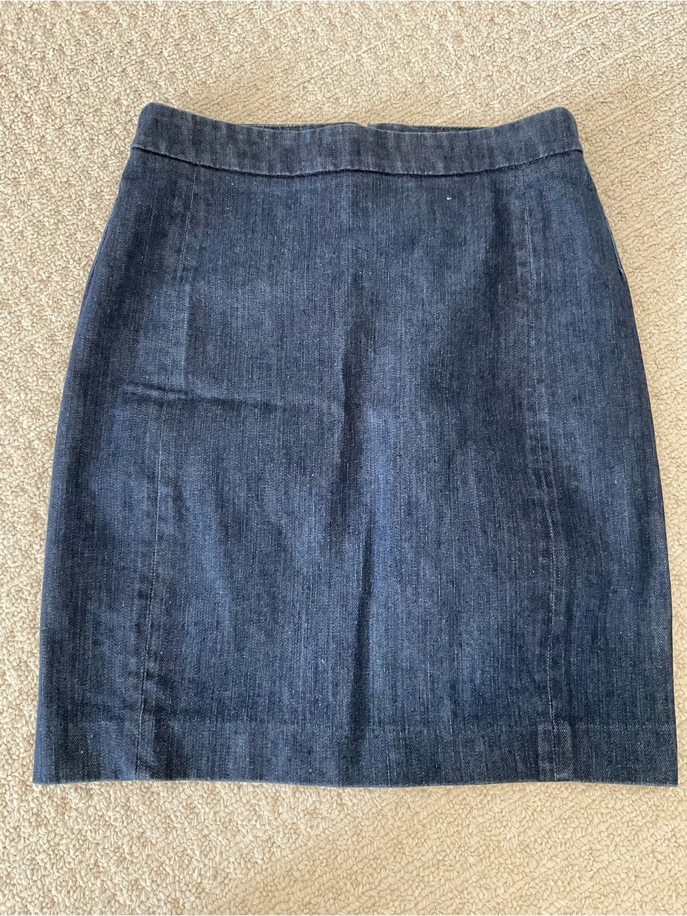 J. Crew Dark Blue Denim Pencil Skirt